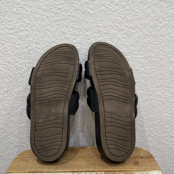Vionic Mayla Blavk Dlide Sandals Size 8 - Picture 7 of 7